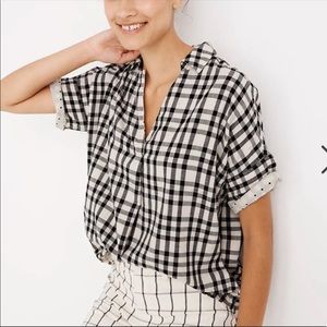 Madewell Courier Button-Back Top (Size S)
